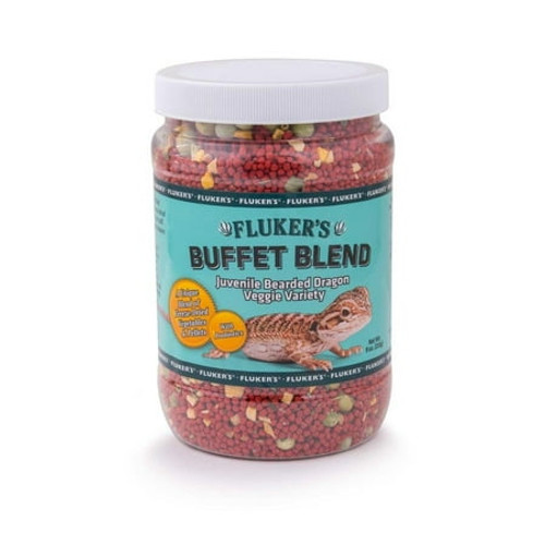 Flukers Buffet Blend Juvenile Bearded Dragon Veggie Variety Freeze Dried Food 9 Oz