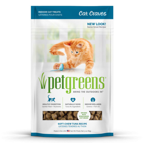 Pet Greens Cat Craves Semi-Moist Cat Soft Treat Tuna 3 Oz