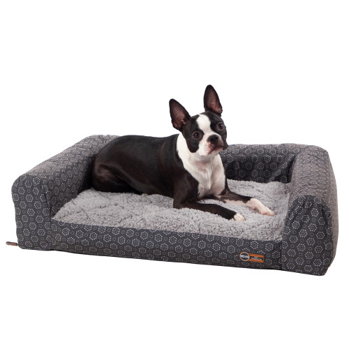 K&H Pet Products Air Sofa Pet Bed Geo Flower Small Gray 18" x 24" x 7" 100544923 655199636631