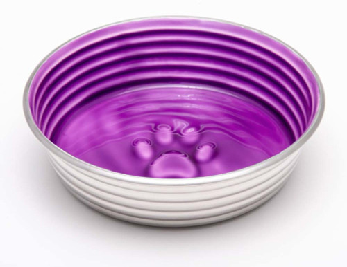 Loving Pets Dog Bowl Paw Print Lilac Small