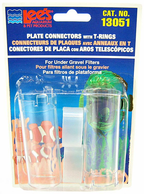 Lees Undergravel Elbow & Connector with T-Rings 1" (2 Pack)