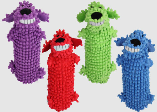 Multipet Loofa Floppy Water Bottle Buddies Dog Toy Assorted 11 In