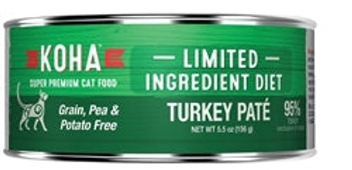 Koha Cat Limited Ingredient Pat?? Grain Free Turkey 3oz.(Case of 24)