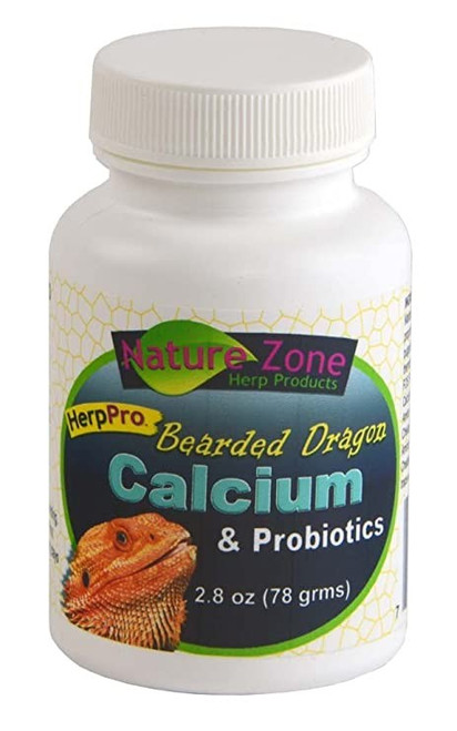 Nature Zone Herp Pro Bearded Dragon Calcium and Probiotics 2.8 oz
