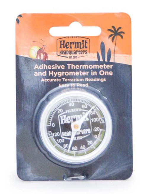 Flukers Hermit Crab Thermometer - Hygrometer Combo White 1Ea