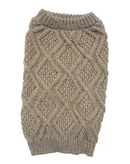 Outdoor Dog Fisherman Dog Sweater - Taupe XX-Large - (29"-34" Neck to Tail)
