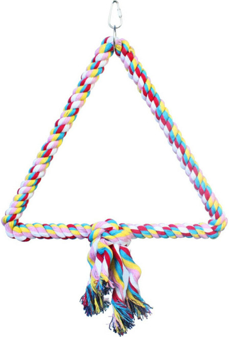 AE Cage Company Happy Beaks Triangle Cotton Rope Swing for Birds 1 count