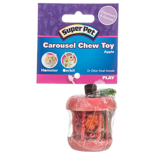 Kaytee Carousel Chew Toy - Apple 1 Pack - (1.75" Diameter x 2.25" High)