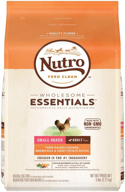 Nutro Products Wholesome Essentials Chicken Brown Rice and Sweet Potato Small Breed 5 Lb
