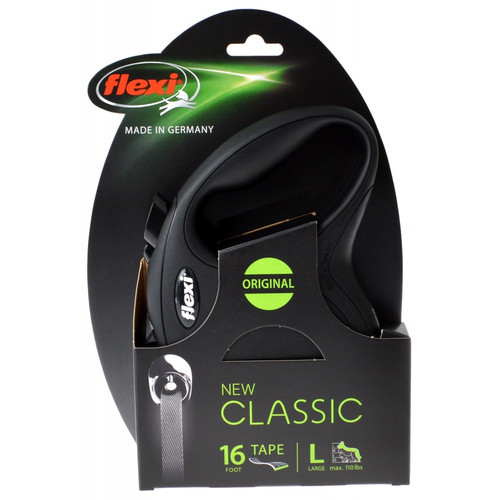 Flexi Classic Tape Large 110Lbs 16Ft Black