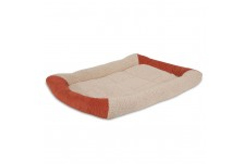 Aspen Self Warming Bolster Dog Mat Barn Red, Cream 16 In X 9 In