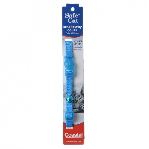 Coastal Pet Safe Cat Nylon Adjustable Breakaway Collar - Blue Lagoon 8"-12" Neck