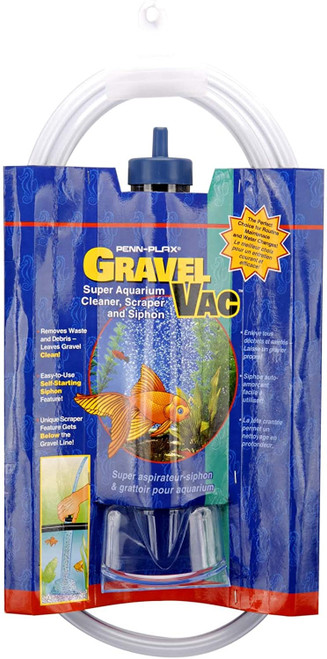 Penn Plax Gravel-Vac Aquarium Gravel Cleaner 9" Cylinder with 56" Hose 1 count