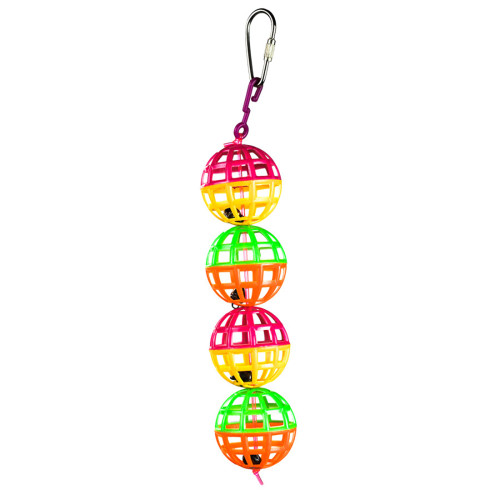 A & E Cages Happy Beaks Jingle Lattice Balls Toy 1ea/1.5In X 1.5In X 5.5 in