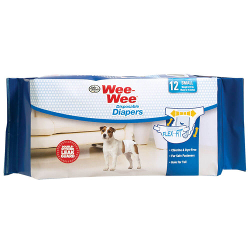 Four Paws Wee-Wee Disposable Dog Diapers 12 Count Small