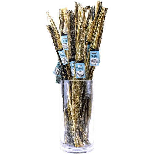 Icelandic+ Long Cod Skin Strips (20 Strips, Approx 1-Lb)