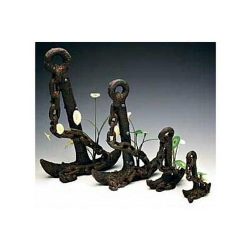Penn-Plax Anchor Aquarium Ornament Black, Green 7 In, Medium
