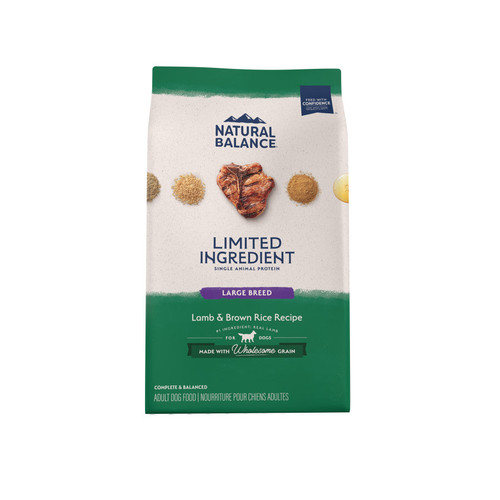 Natural Balance Pet Foods Lid Lamb and Brown Rice Large Breed Dry Dog Food 12 Lb