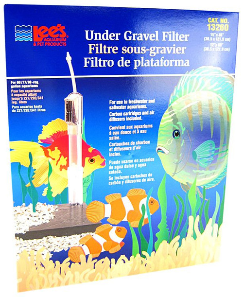 Lees Original Undergravel Filter 48" Long x 15" Wide or 60" Long x 12" Wide (60-90 Gallons)