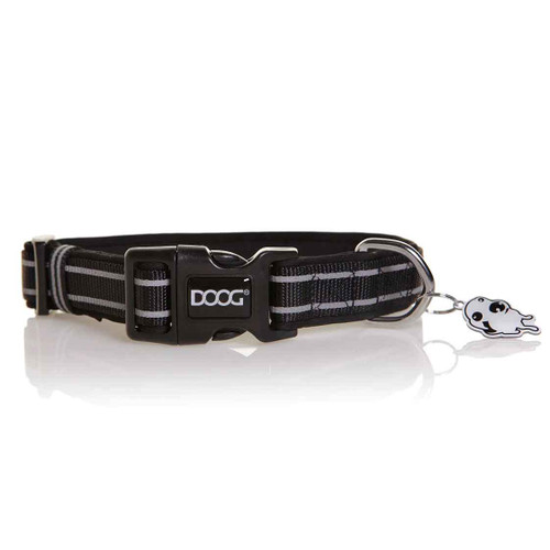 DOOG Neoprene Dog Collar Lassie Small Black