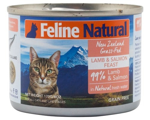 Feline Natural Canned Lamb & Salmon 6oz. (Case of 12)