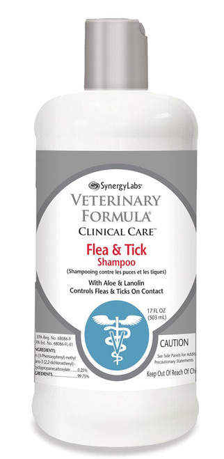 Synergy Labs Flea and Tick Shampoo For Dogs 16 Fl Oz