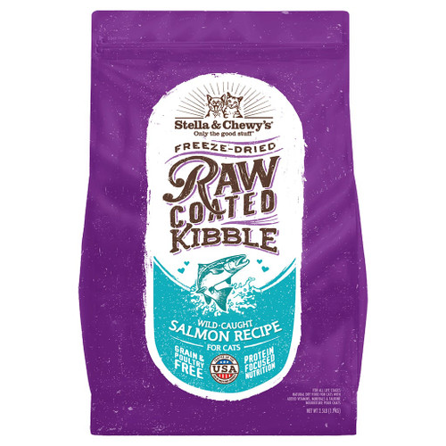 Stella & Chewys Cat Kibble - Raw Coated Wild -Caught Salmon Recipe 2.5Lbs