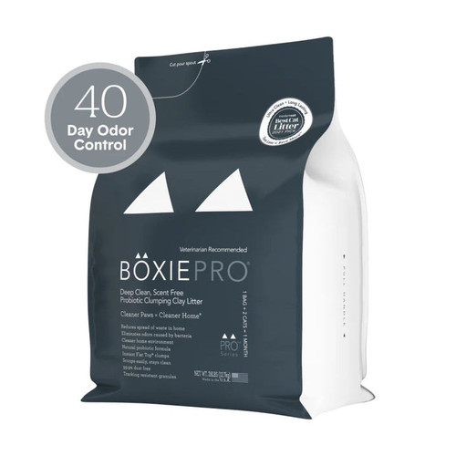Boxiecat Cat Pro Scent - Free Deep Clean Clumping Litter 28Lbs