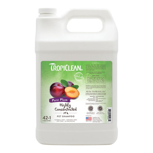 Tropiclean Dog & Cat Pure Plum High Concentrate Shampoo 1 Gal