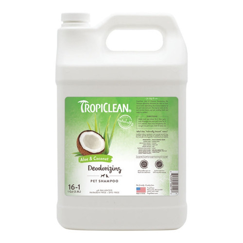 TropiClean Aloe & Coconut Deodorizing Shampoo for Pets 1 gal