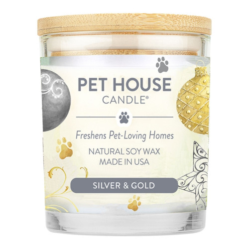 Pet House Silver & Gold Large Candle (Case of 3)