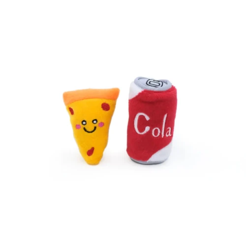 ZippyPaws NomNomz Cat Toy Pizza  Cola, 1ea/One Size
