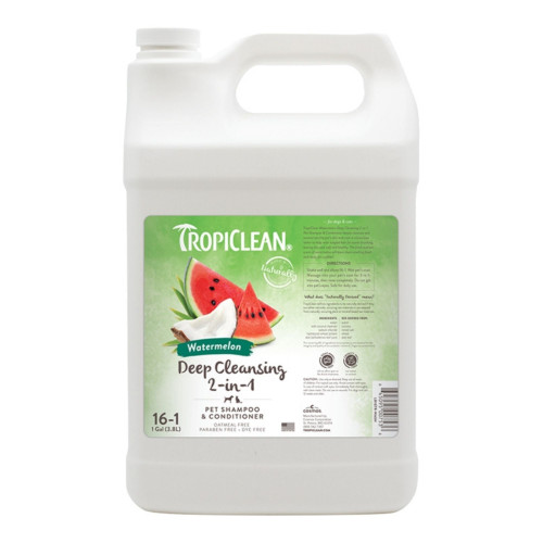 Tropiclean Dog Watermelon Deep Cleansing 2 In 1 Shampoo & Conditioner 1 Gal