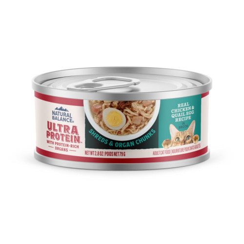 Natural Balance Pet Foods Ultra Protein Can Cat Food Chicken & Quail Egg 2.8oz. (Case of 12)