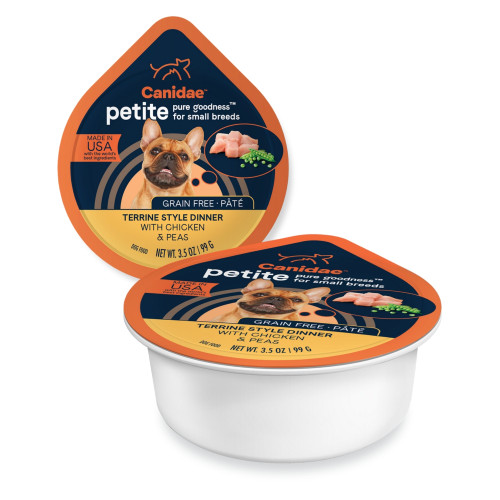 CANIDAE PURE Goodness Petite Small Breed GrainFree Canned Dog Food Pt w/Chicken  Peas, 12ea/3.5 oz