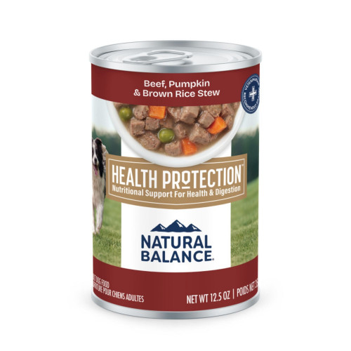 Natural Balance Pet Foods Health Protection Beef & Pumpkin Stew Can Dog Food Beef & Pumpkin 12.5oz. (Case of 6)