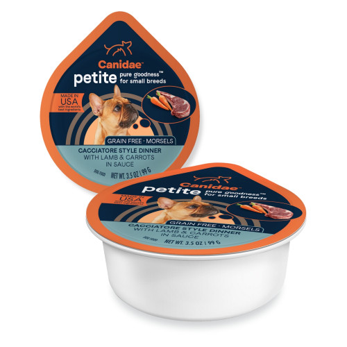 CANIDAE PURE Goodness Petite Small Breed GrainFree Canned Dog Food Morsels w/Lamb  Carrots, 12ea/3.5 oz