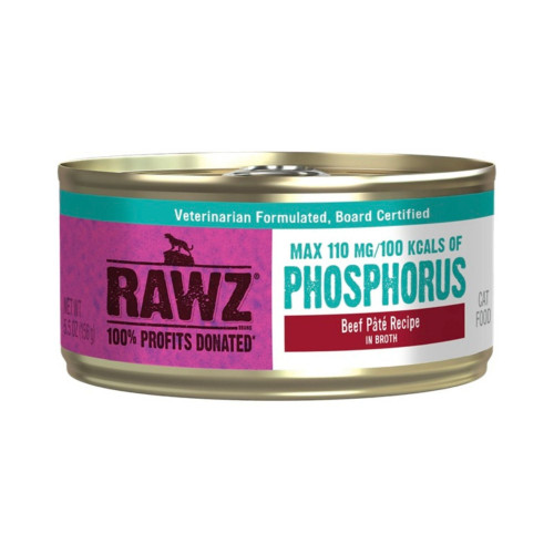 Rawz Phosphorus Cat Beef Pate 5.5oz. (Case of 24)
