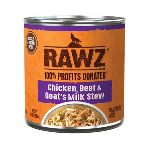 Rawz Stew Dog Chicken Beef Goat Milk 10oz. (Case of 12)