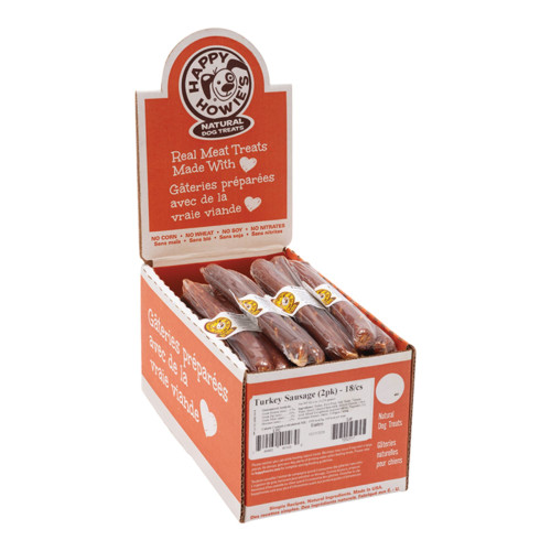 Happy Howie's Dog Turkey Sausage 2 Pack - 18 Count