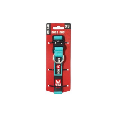 Boss Dog Tactical Adjustable Dog Collar Teal, 1ea/XS, 1114 in