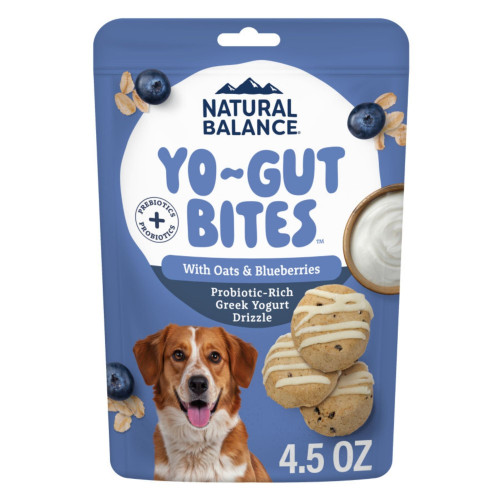 Natural Balance Pet Foods Yo-Gut Bites Dog Treats Oats & Blueberries, 1ea/4.5oz.