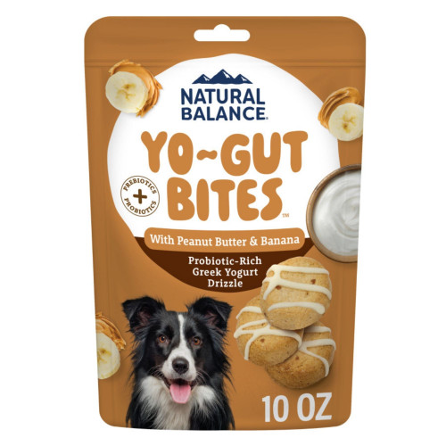 Natural Balance Pet Foods Yo-Gut Bites Dog Treats Peanut Butter & Banana, 1ea/10oz.