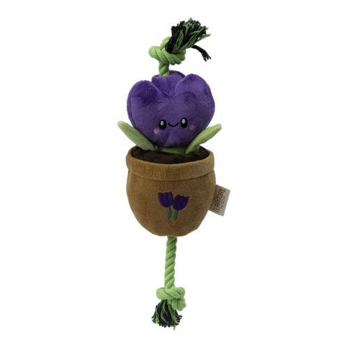 Territory Dog Treat Tug Flower Purple 16 Inches