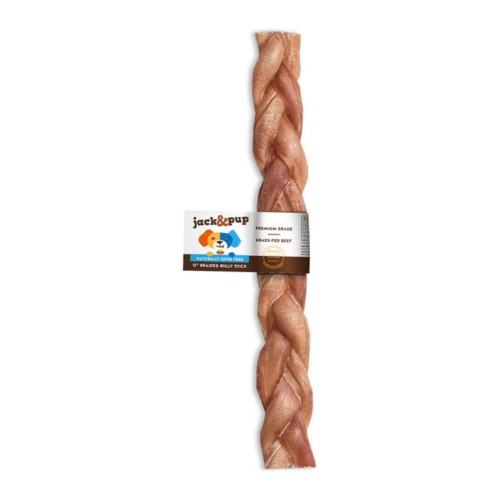 Jack &Pup Braid Bully Stick 12" Display Box (Case of 20)