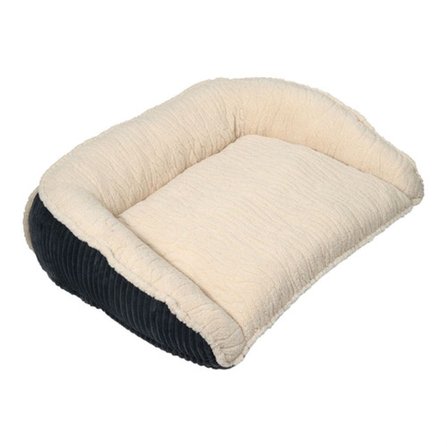 Hugglehounds Dog Scout Perfect Bolster Bed Steel Medium - 35" X 7.5" X 26"