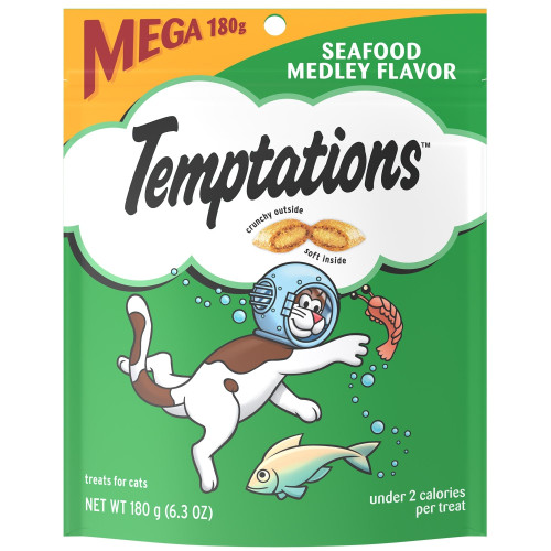 Temptations Classics Crunchy & Soft Adult Cat Treats Seafood Medley 1ea/6.3oz.
