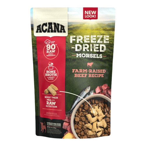 Acana Dog Grain Free Freeze-Dried Morsels Ranch Raised Beef Recipe 8oz.