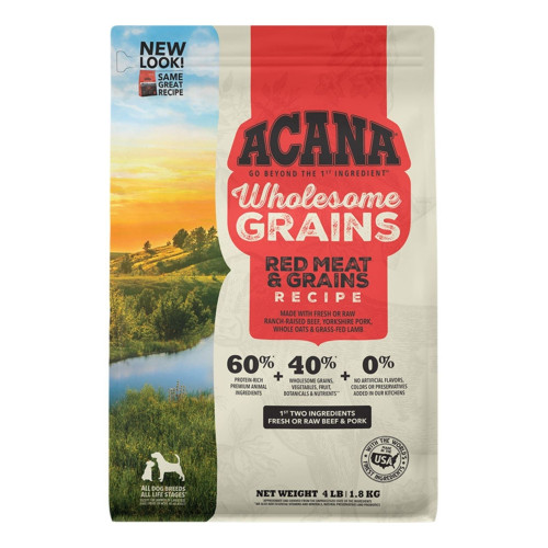 Acana Dog Wholesome Grains Red Meat + Grains 4Lbs