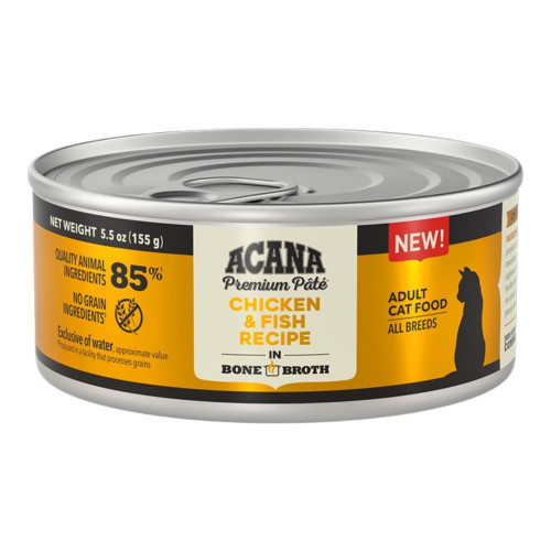 Acana Cat Grain Free Chicken + Fish Recipe In Bone Broth 5.5oz. (Case of 12)